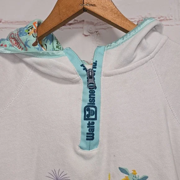 Walt Disney World Disney Parks Minnie Mouse Castle White Hoodie Sweatshirt Small - Picture 2 of 16